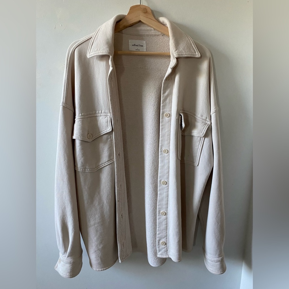 SOLD Aritzia Wilfred Terry fleece shacket